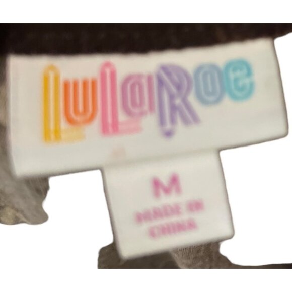 LuLaRoe Nicole Brown Aztec Print Fit and Flare Dress Sz Medium Womens Brown Boho - Picture 3 of 8